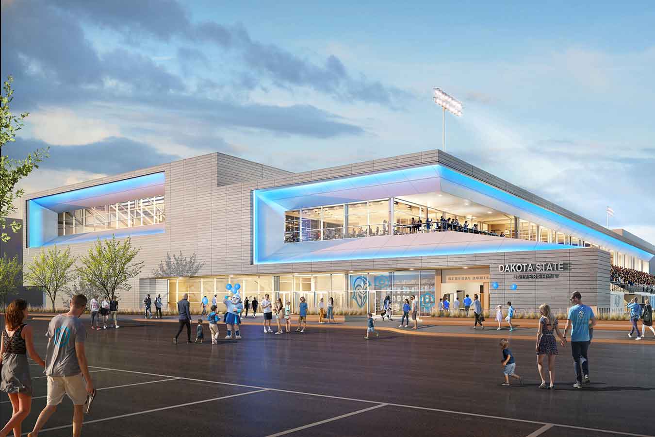 artist rendering of the new DSU event center
